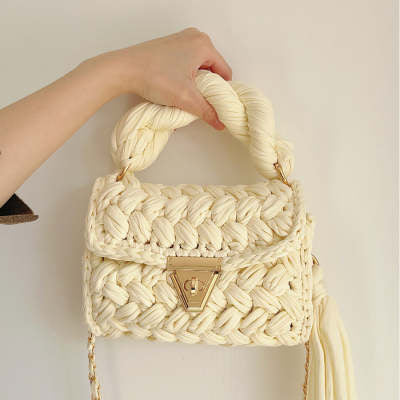 Handmade Braided Cloth Strip Bag