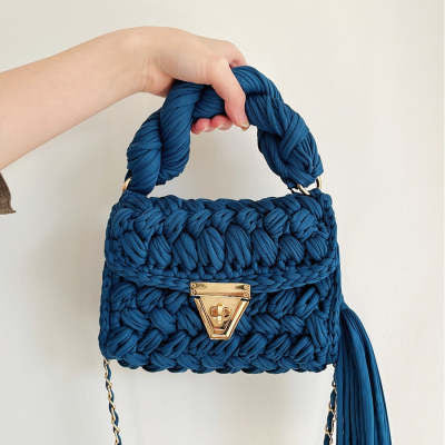 Handmade Braided Cloth Strip Bag