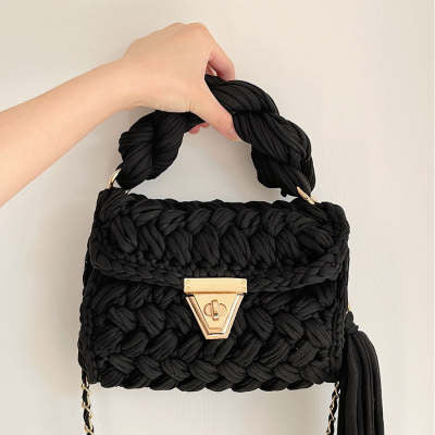 Handmade Braided Cloth Strip Bag