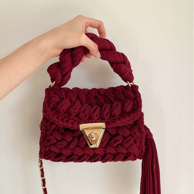 Handmade Braided Cloth Strip Bag