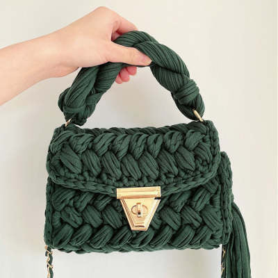 Handmade Braided Cloth Strip Bag